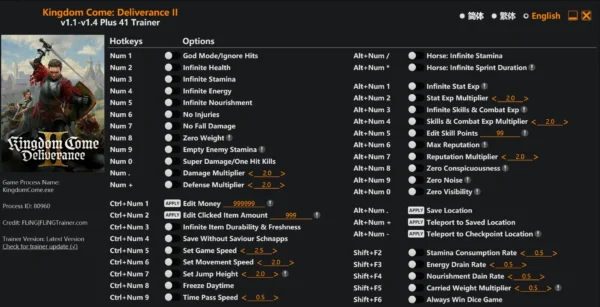 天国拯救2修改器风灵月影版