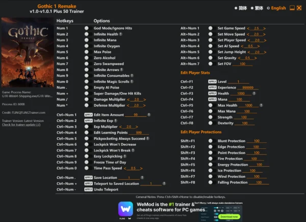 Gothic 1 Remake Trainer