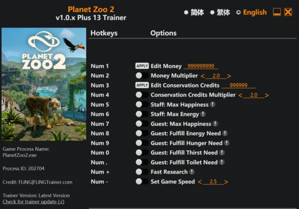 Planet Zoo 2 Trainer